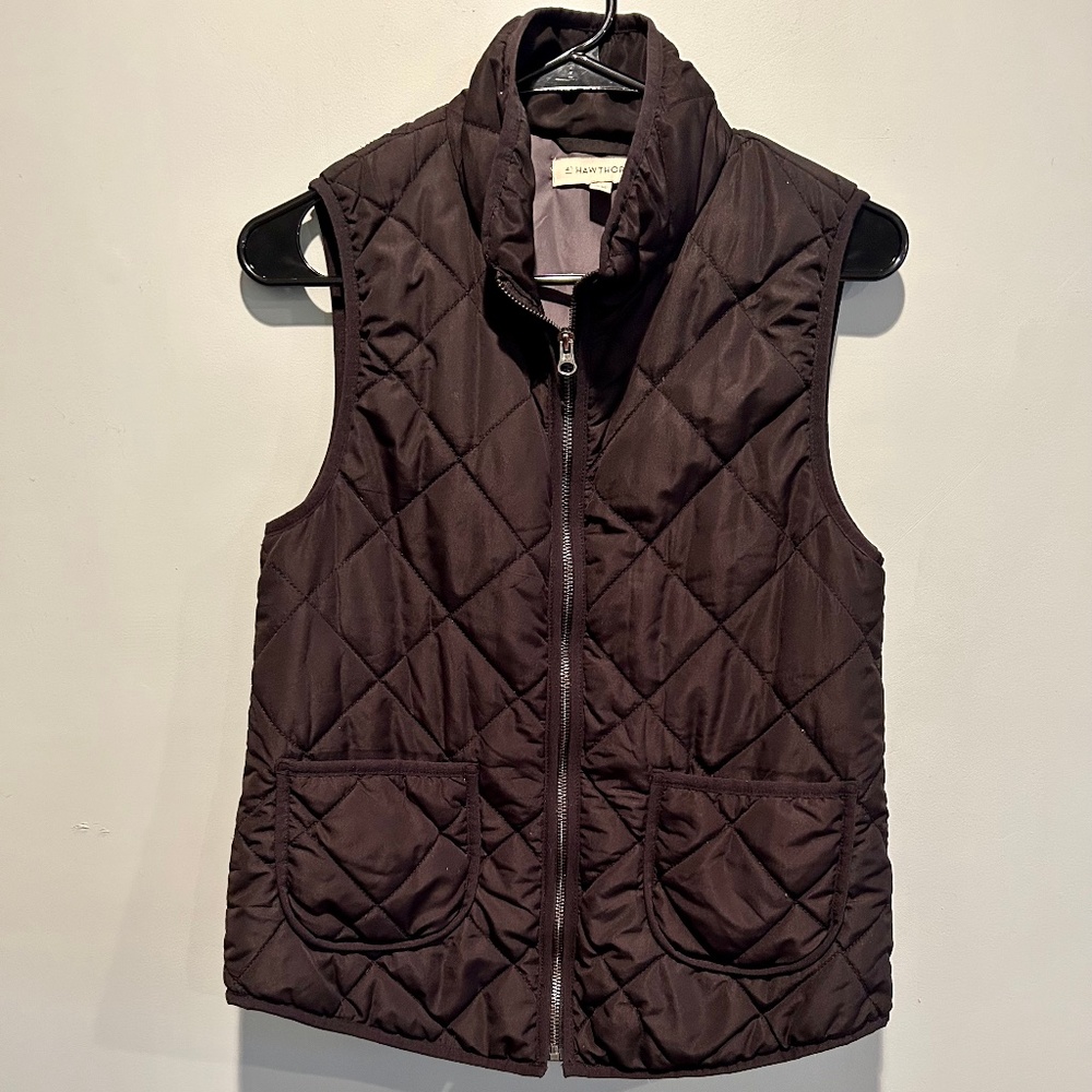 41 Hawthorn Wilco Solid Quilted Vest Black Size Small